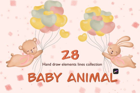 Baby Animals Brushes: Hand-Drawn Procreate Tools
