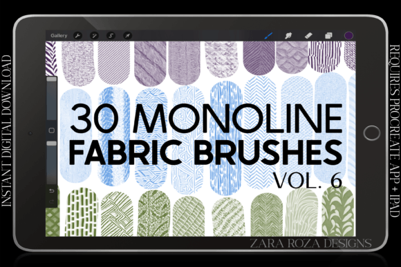 Elevate Fashion Illustrations with Procreate Fabric Texture Brushes Vol. 6