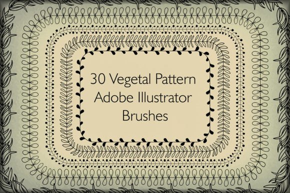 Elevating Digital Design with 30 Vegetal Pattern AI Brushes and Illustrator Tools