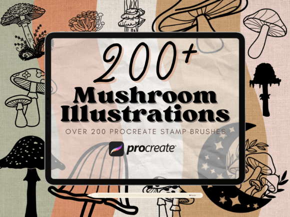 Evaluating the 200 Mushroom Procreate Stamp Brushes Bundle for Digital Creators