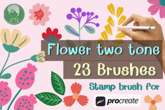 Mastering Efficiency with Flowers Two Tone Brushes Stamp Procreate