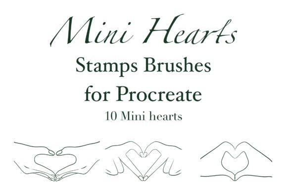 Mini Hearts Stamps Brushes for Procreate