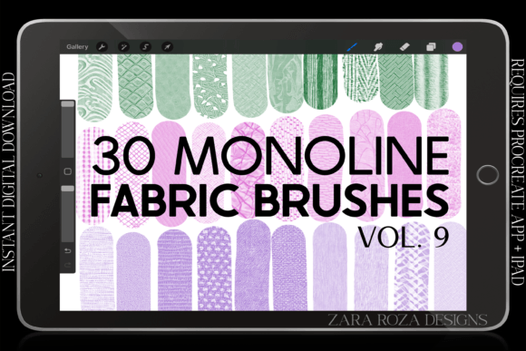 Procreate Fabric Texture Brushes Vol. 9: A Practical Guide for Fashion Illustrators