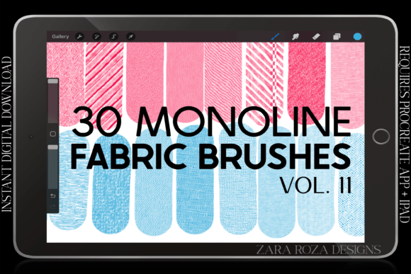 Strategic Texture Application with Procreate Fabric Texture Brushes Vol. 11