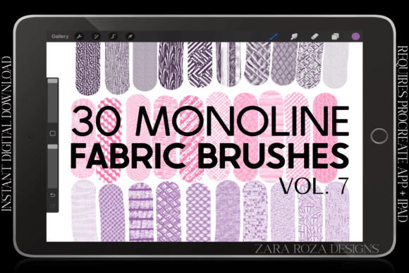 Streamlining Fashion Illustration with Procreate Fabric Texture Brushes Vol. 7